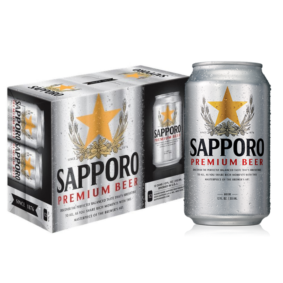 Sapporo Premium 12x12oz Cans