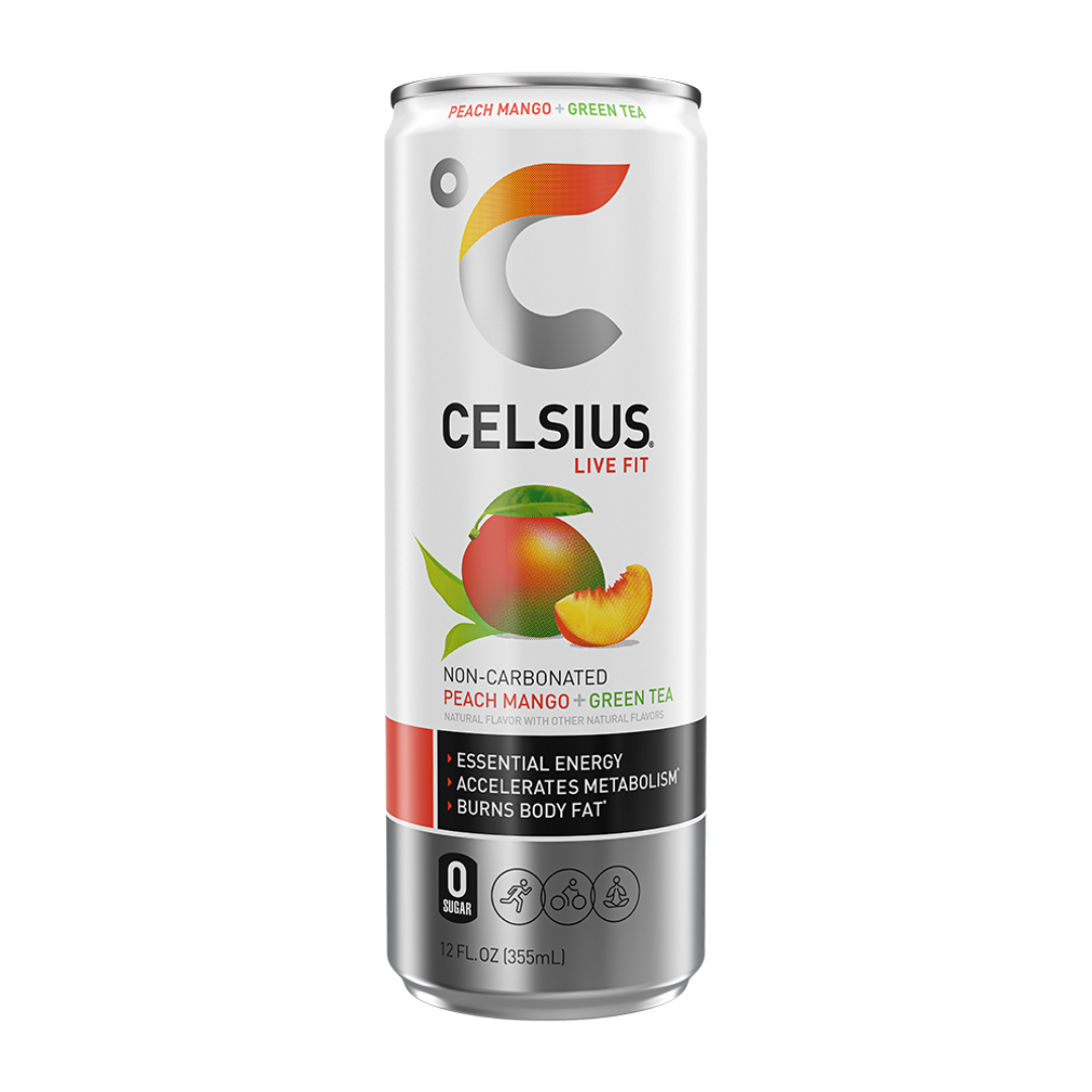 Celsius Fizz Free Peach Mango Green Tea 12oz