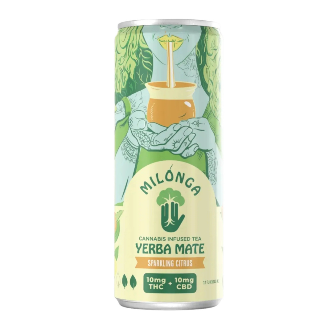 Milonga Yerba Mate Mate Sparkling Citrus 10mg THC 12oz Can