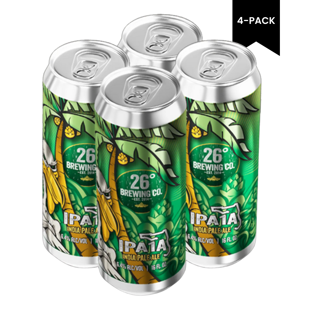 26 Degree IPA1A Brewing Company 4x16oz Cans