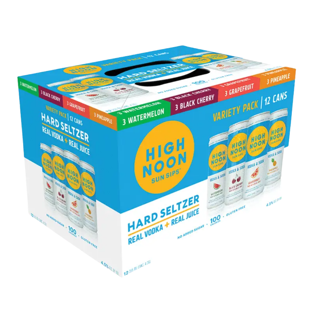 High Noon Sun Sips Hard Seltzer Variety Pack 8x12oz Cans