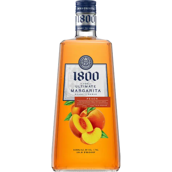 1800 Ultimate Peach Margarita Ready Tequila 1.75L