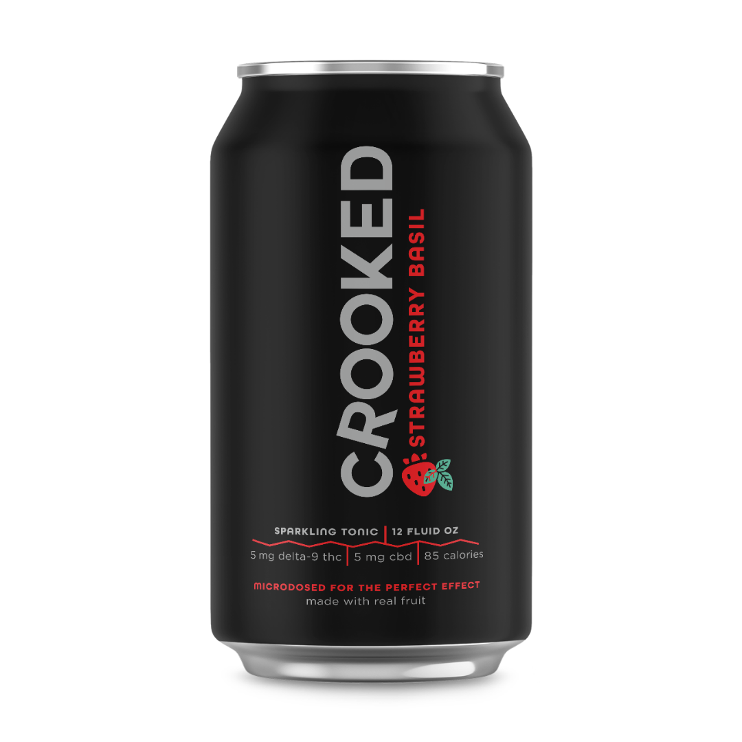 Crooked CBD Strawberry Basil 12oz Can