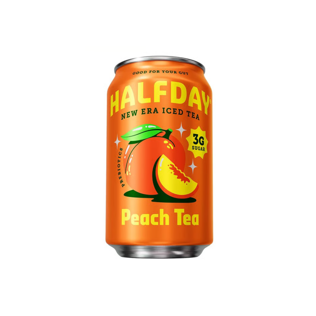Halfday Peach Iced Tea 12oz Can