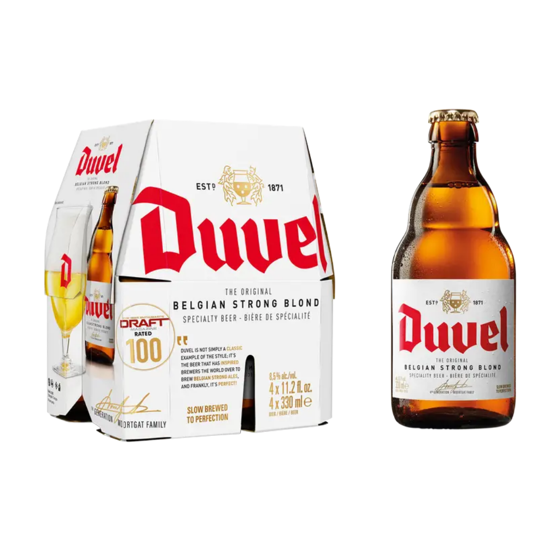 Duvel Belgian Blond Beer 4x11.2oz Bottles