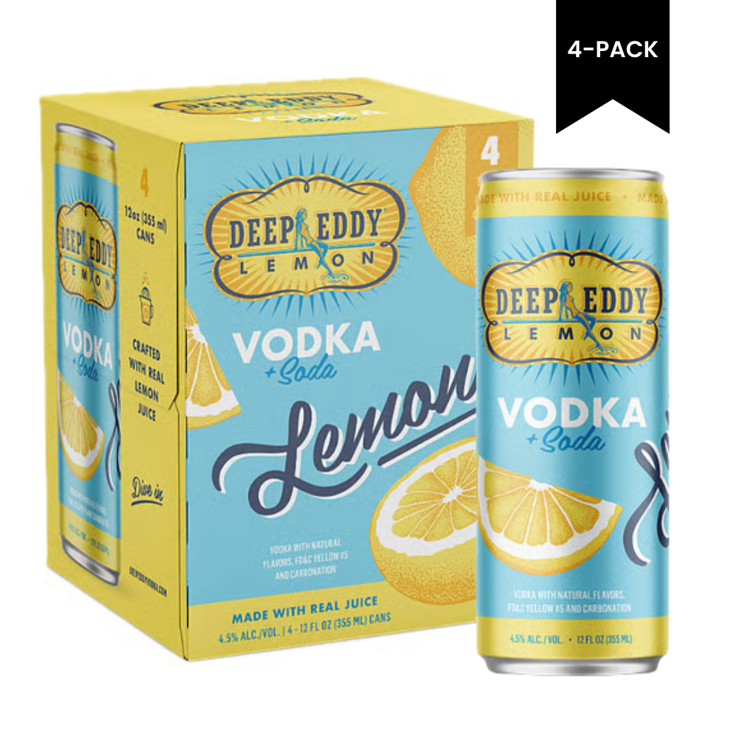 Deep Eddy Lemon Vodka Soda 4x12oz Cans
