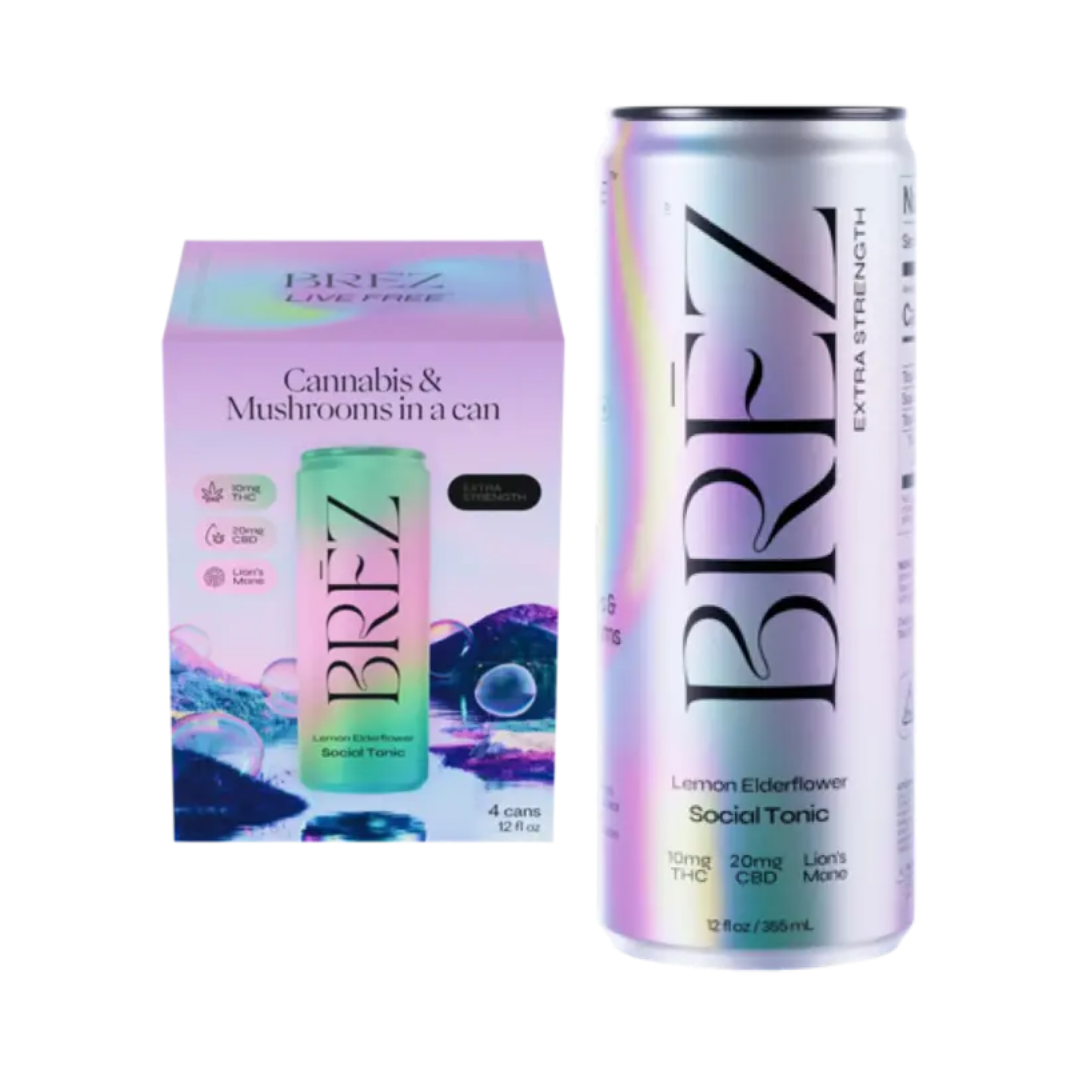 Brez Social Elderflower 4x12oz Cans 10MG THC