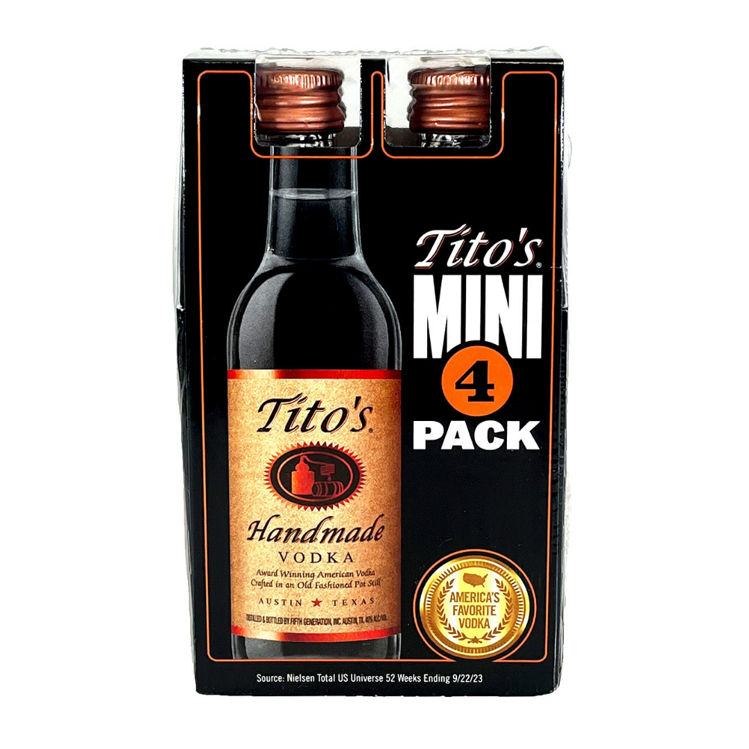 Tito's Handmade Vodka 4 pack x 50ml
