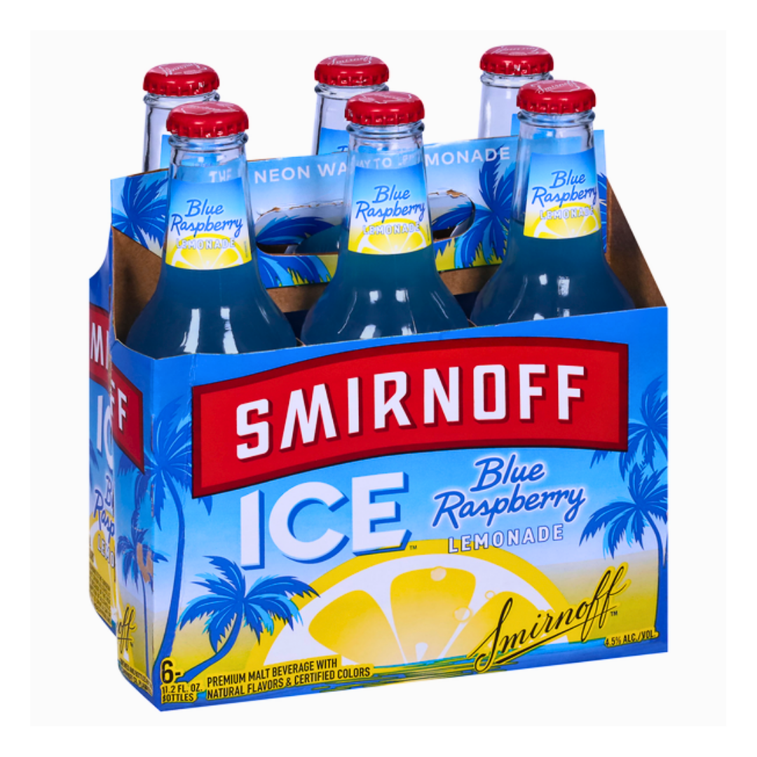 Smirnoff Ice Blue Raspberry Lemonade 6x11.02oz Bottles