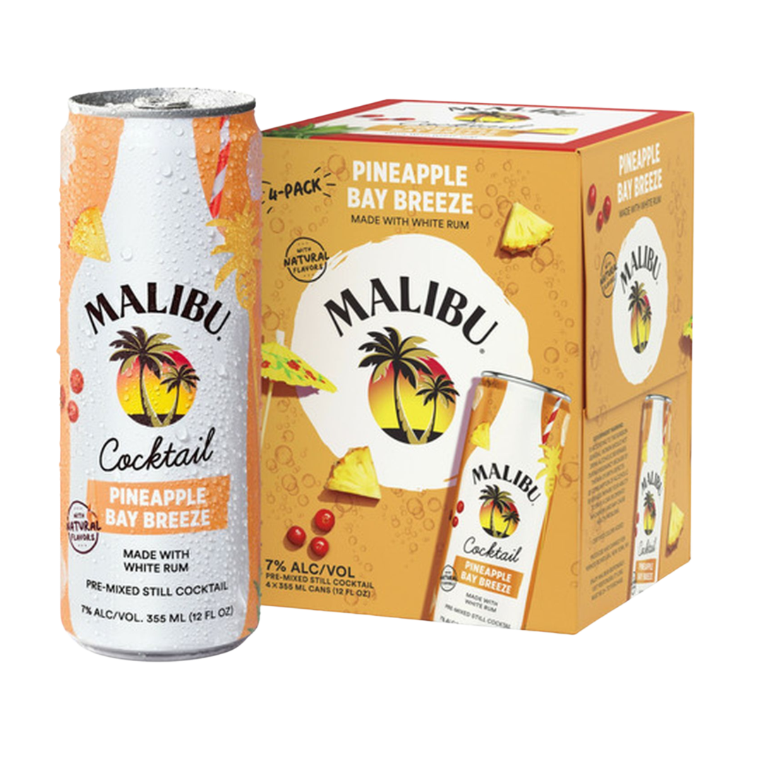 Malibu Pineapple Bay Breeze 4 pack Cans