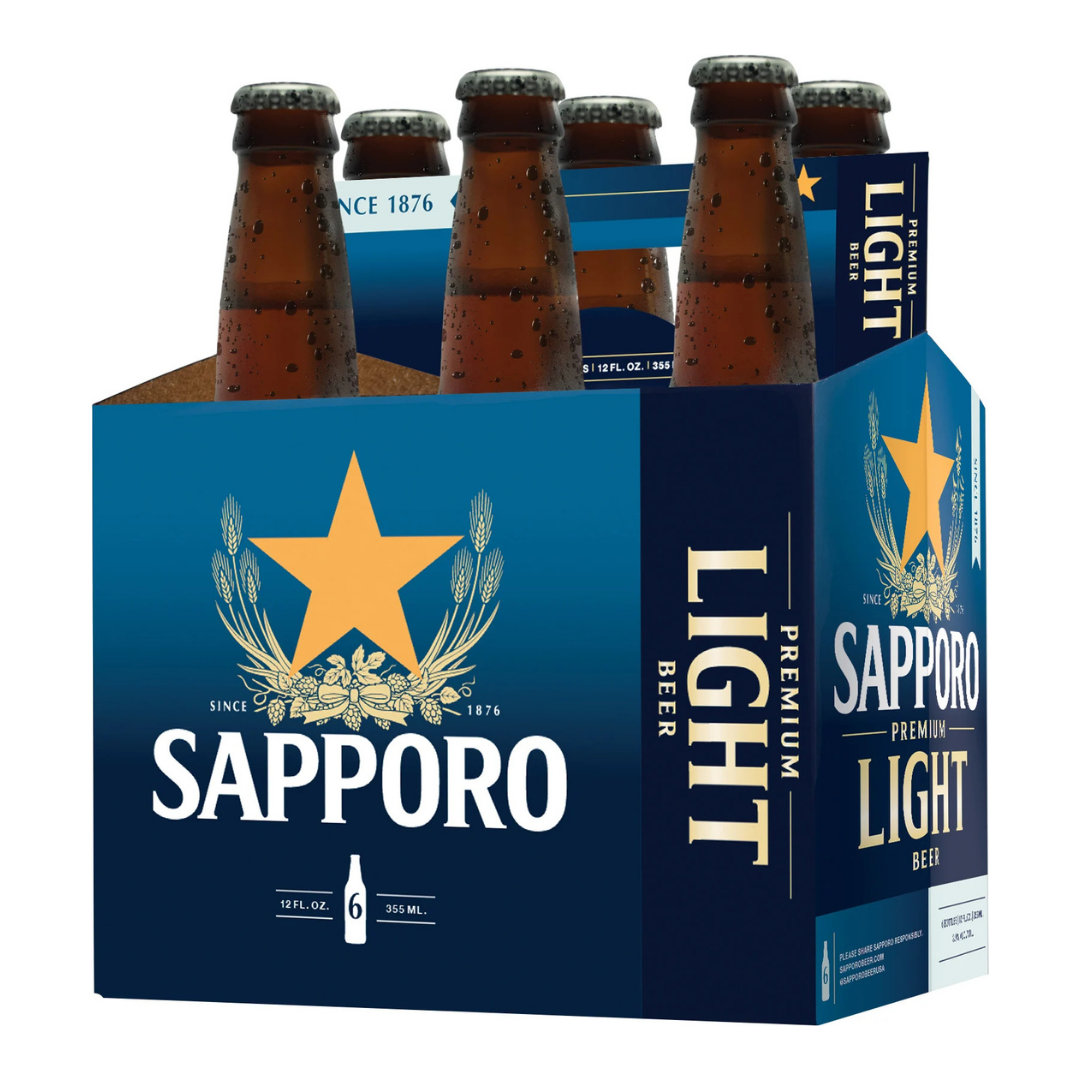Sapporo Light 6x12oz Bottles