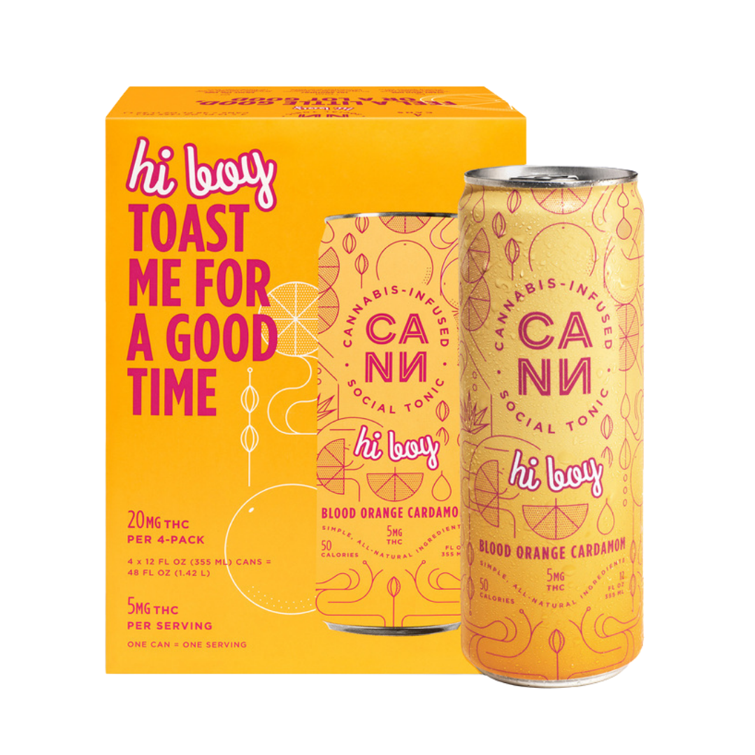 Cann Blood Orange Cardamom Social Tonic 10mg THC 4x12oz Cans