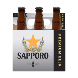 Sapporo Premium Beer 6x12oz Bottles