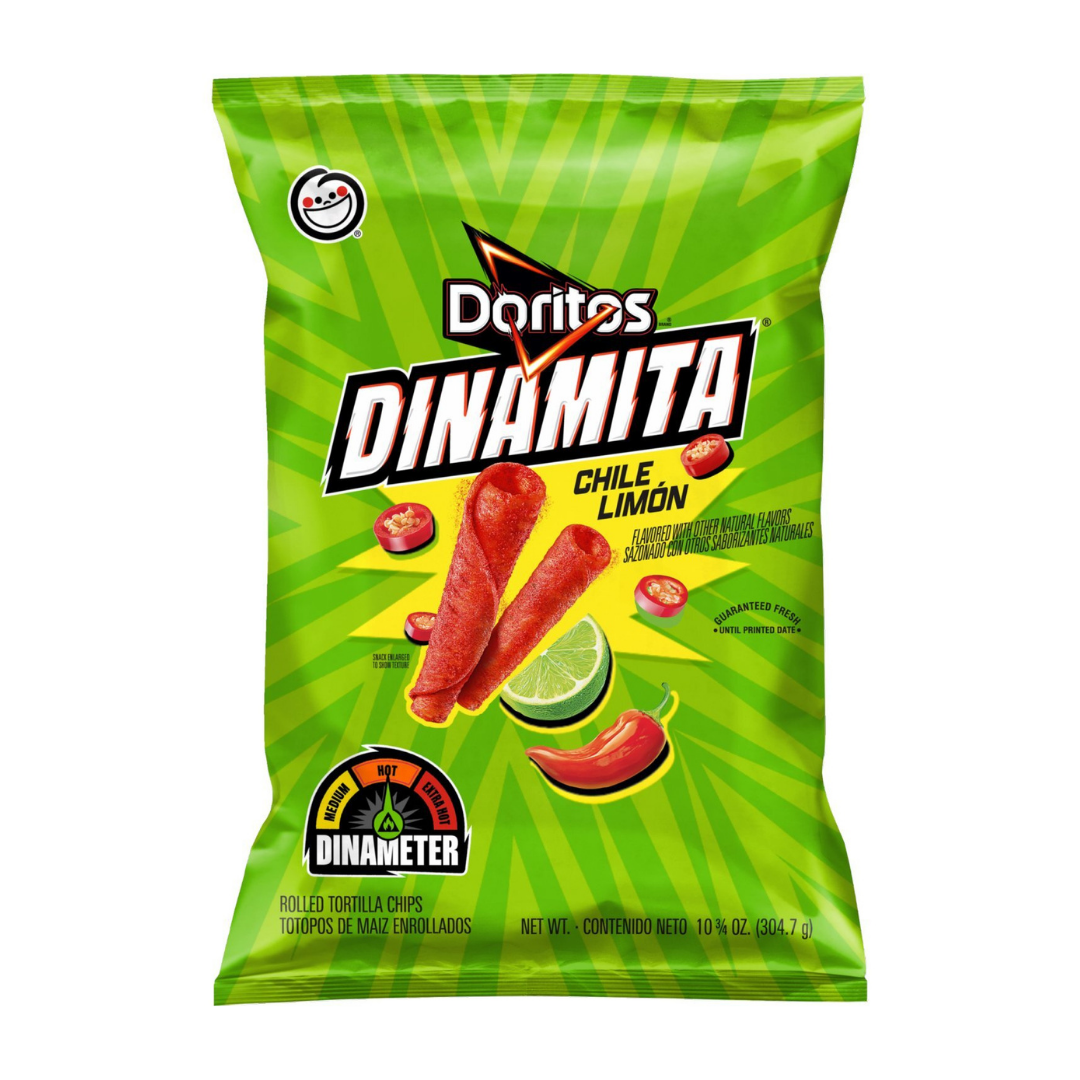 Doritos Dinamita Rolled Tortilla Chips Chile Limon Flavored 10.75oz