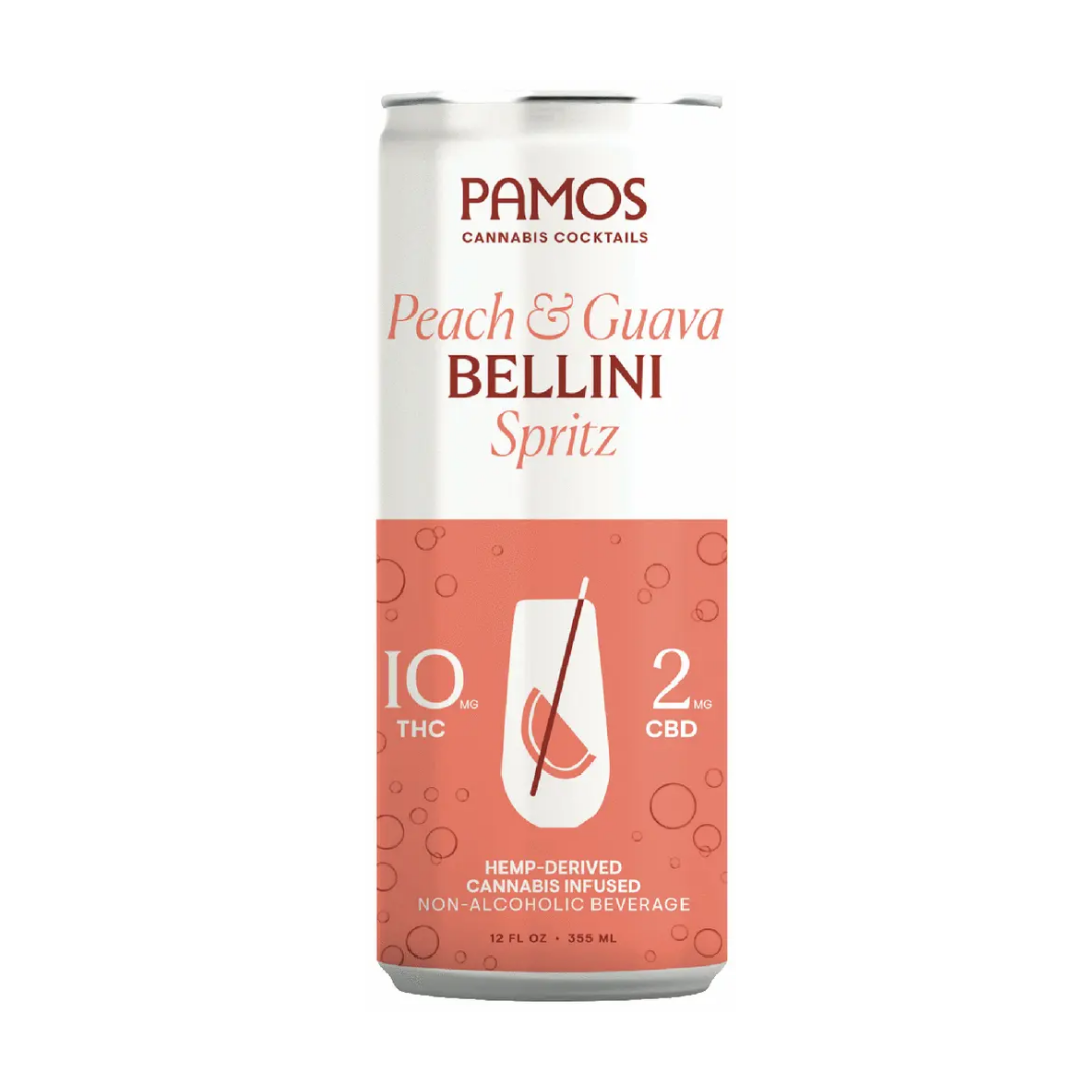 Pamos Peach & Guava Bellini 12oz Can