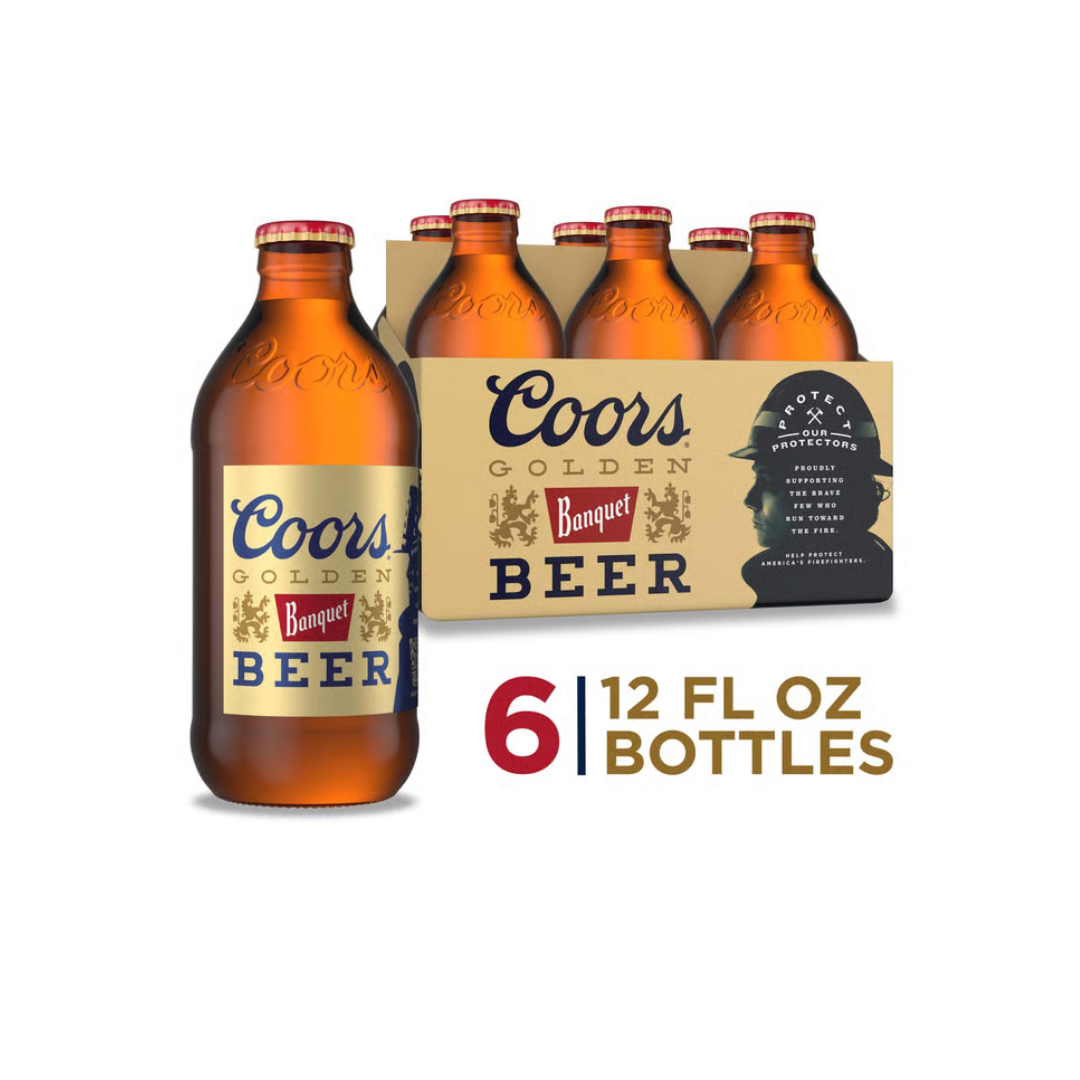 Coors Banquet Golden American Larger 6x12oz Bottle