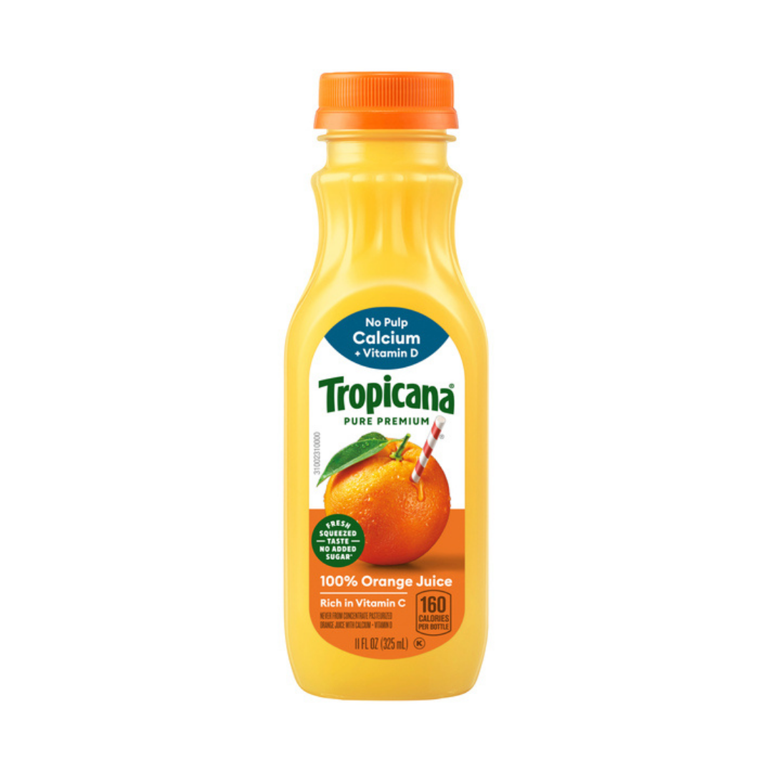 Tropicana Orange Juice No Pulp 11oz Bottle