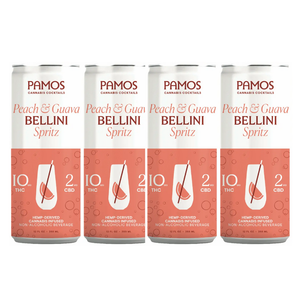 Pamos Peach & Guava Bellini 4x12oz Cans