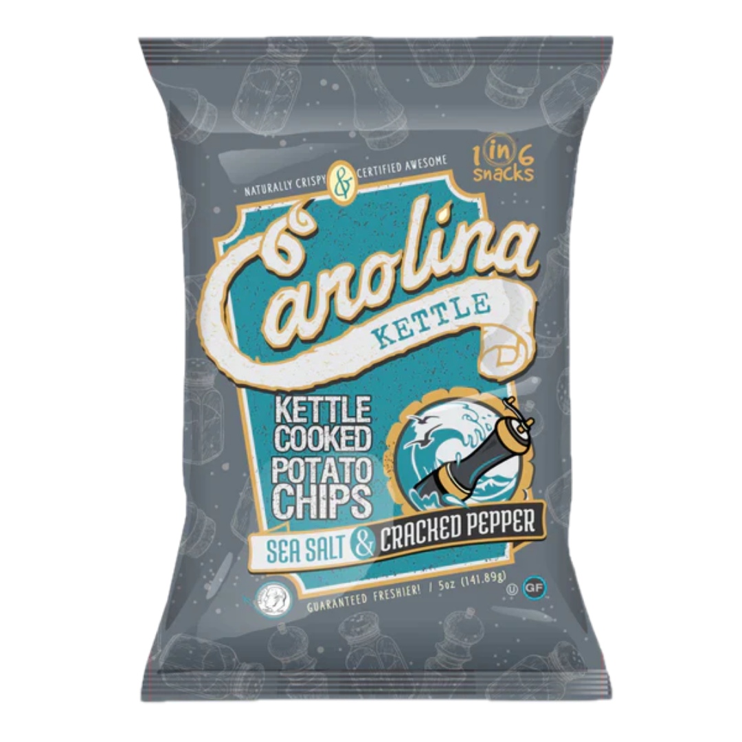 Carolina Kettle Sea Salt Cracked Pepper 5oz