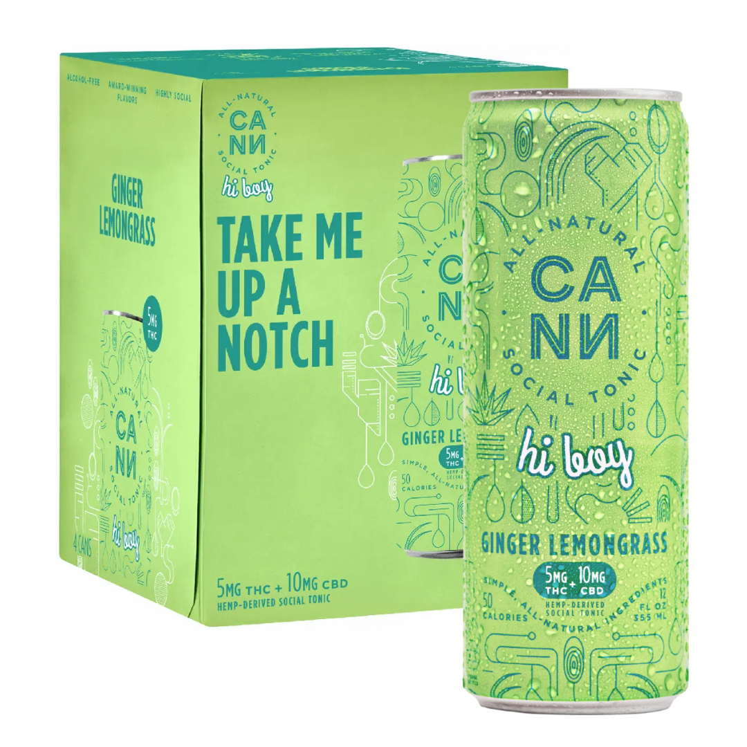 Cann Ginger Lemongrass Hi Boy 10mg 12oz Can