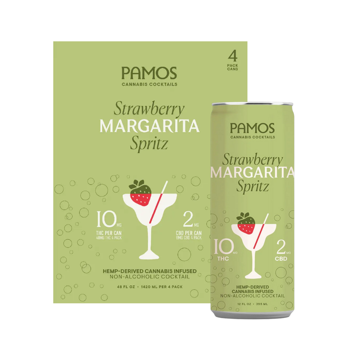 Pamos Strawberry Margarita Spritz 4x12oz Cans