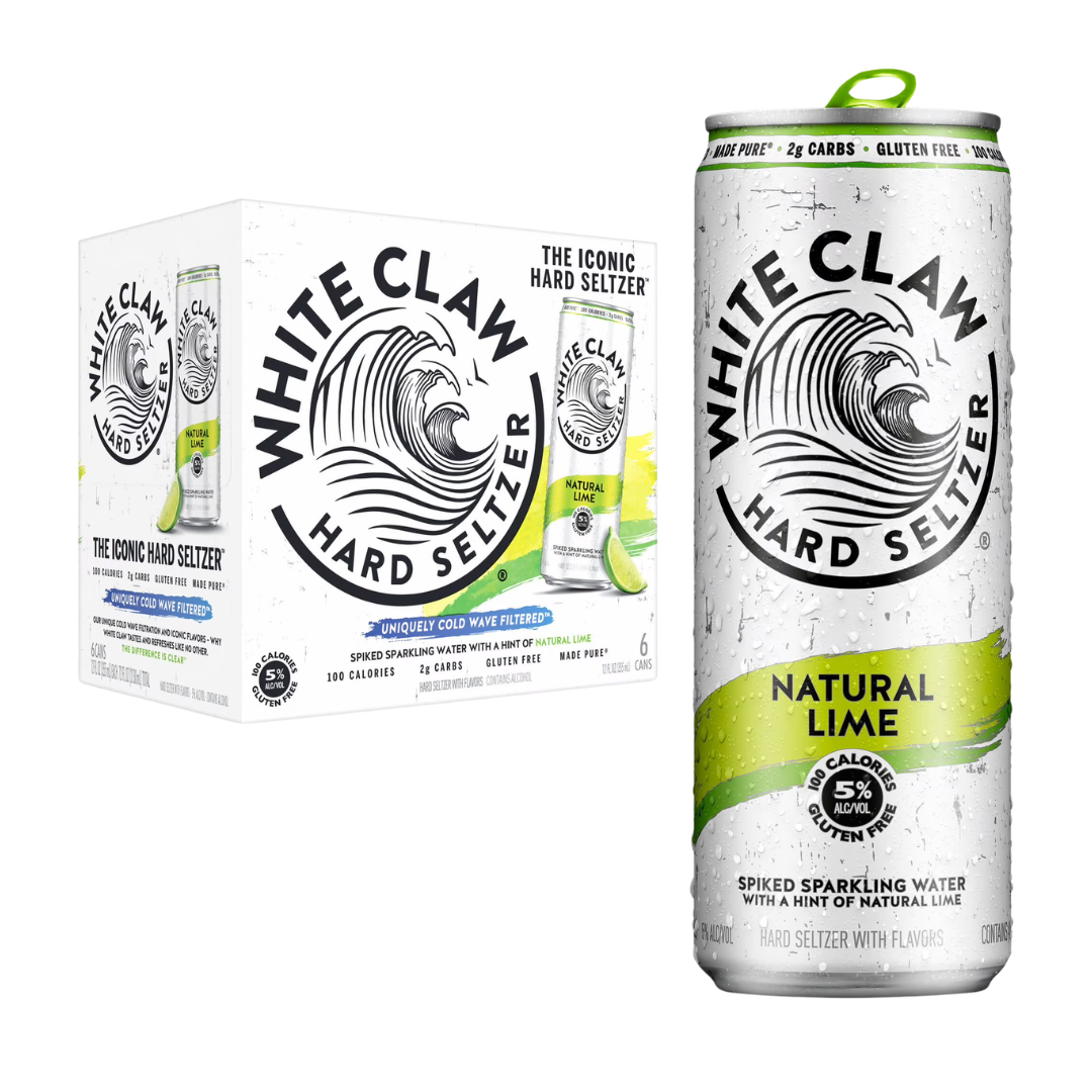 White Claw Natural Lime 6x12oz Cans