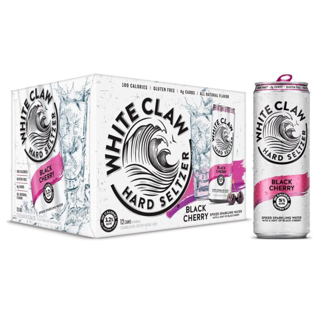 White Claw Black Cherry 12x12oz Cans