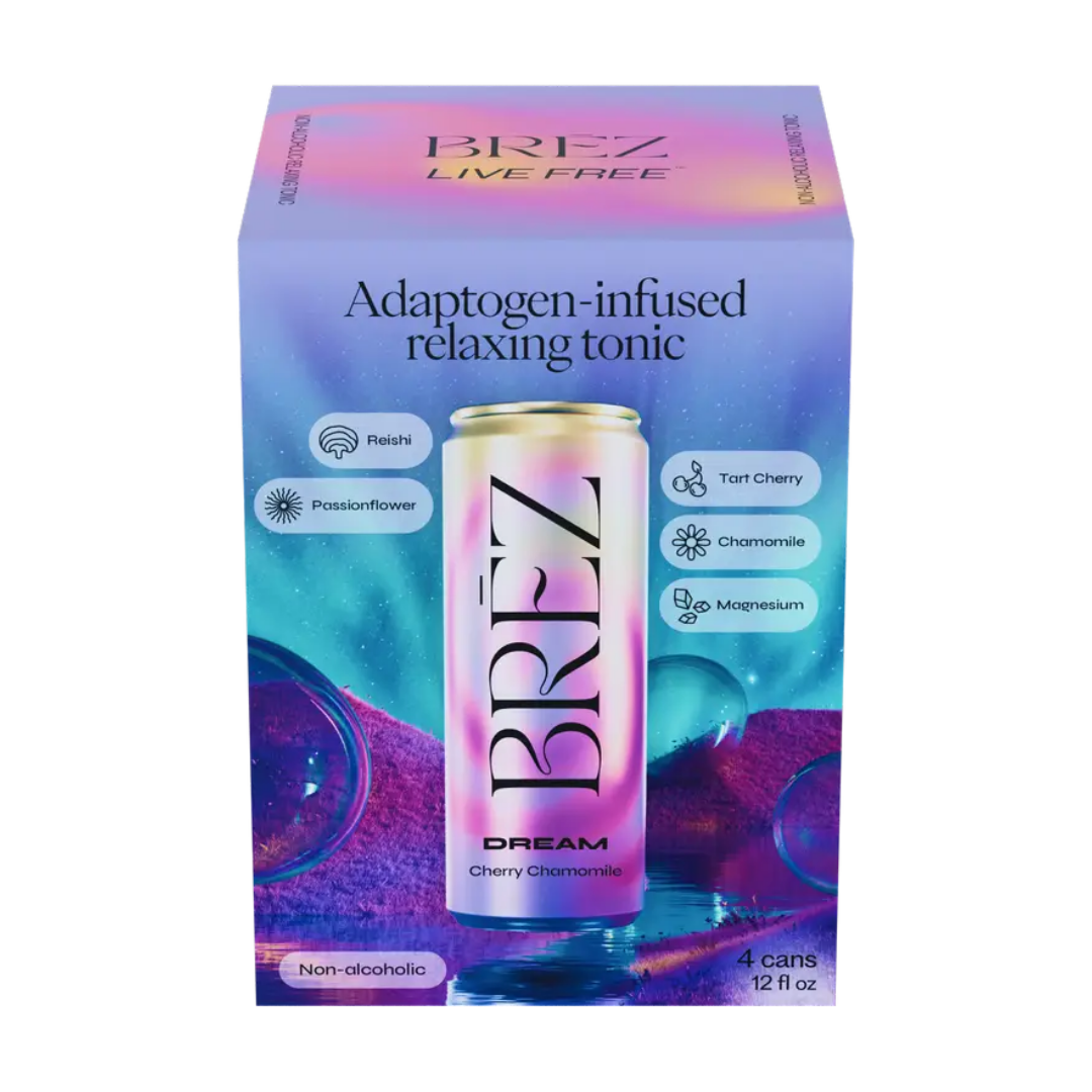 Brez Dream Cherry Chamomile Relaxing Tonic 4x12oz Cans