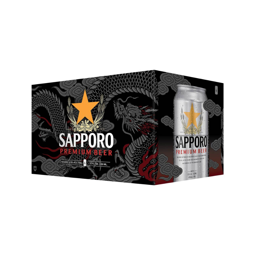 Sapporo Premium 6x12oz Cans
