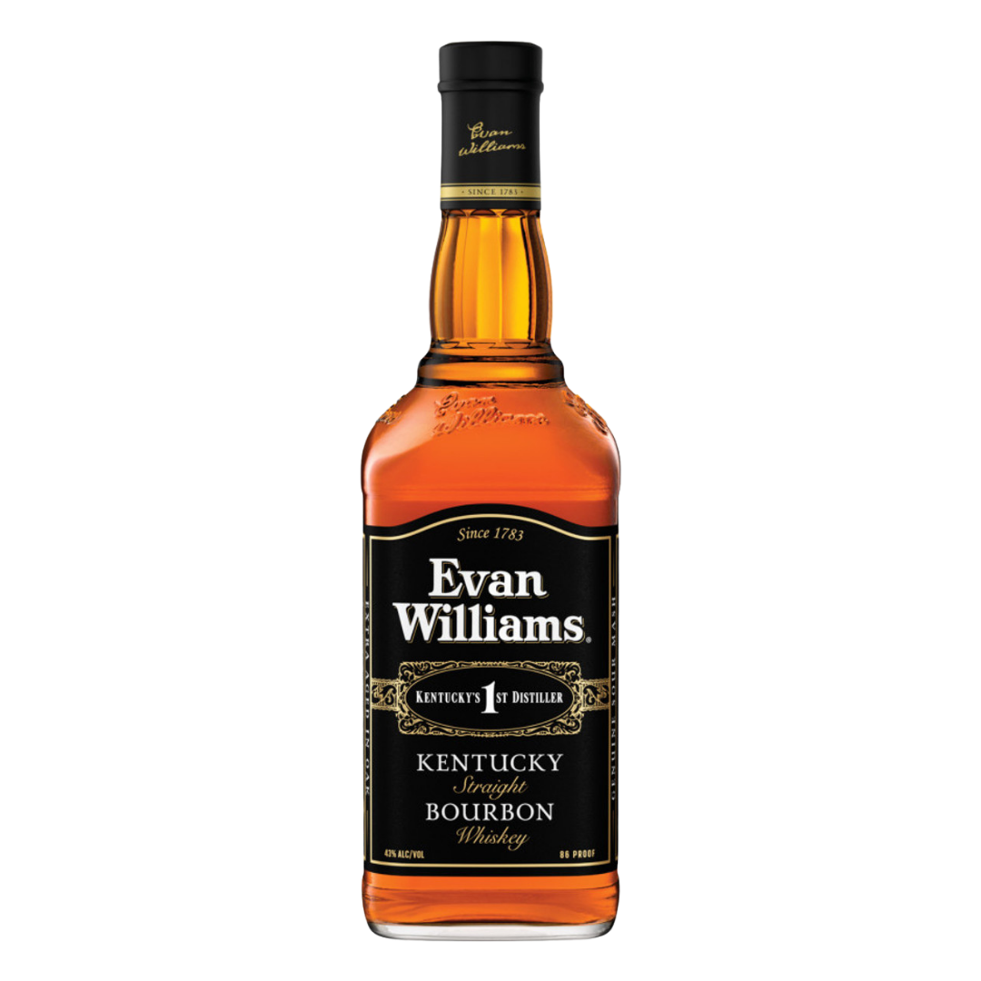 Evan William Black Label Kentucky Bourbon Glass 1.75L