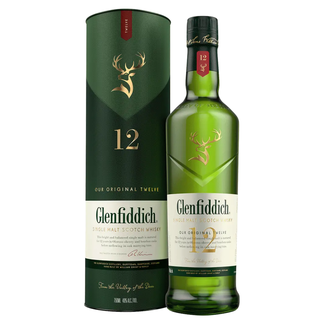 Glenfiddich 12 Year Old Single Malt Scotch Whisky 750ml