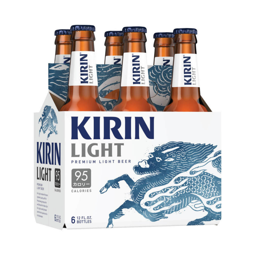 Kirin Light Premium Beer 6 x12oz Bottles