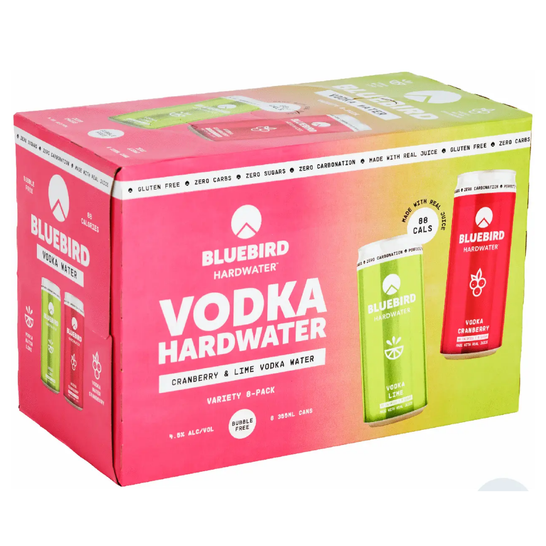 BlueBird Vodka Hard Water Variety 8 Pack