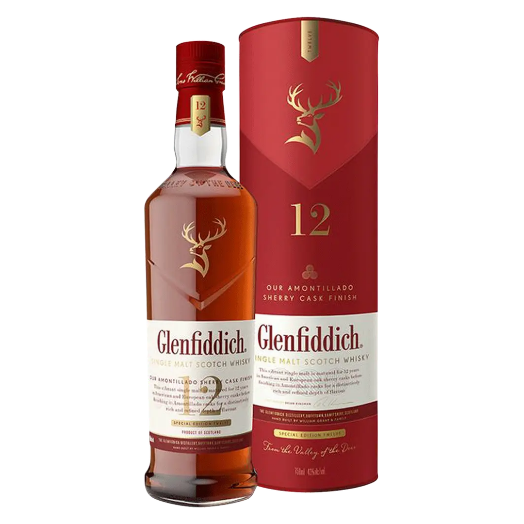 Glenfiddich 12 Year Sherry Cask Finish Scotch Whisky 750ml
