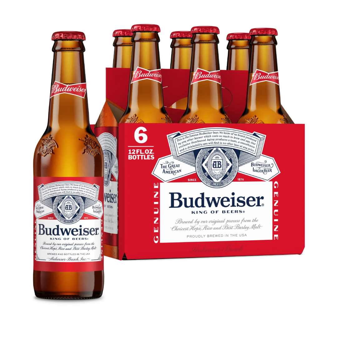 Budweiser 6x12oz Bottles