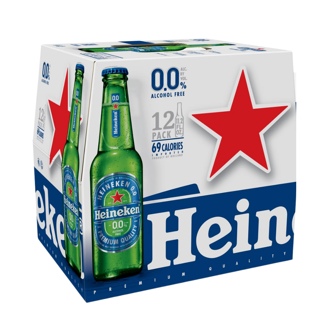 Heineken 0.0 Alcohol Free 12x11.2oz Bottles