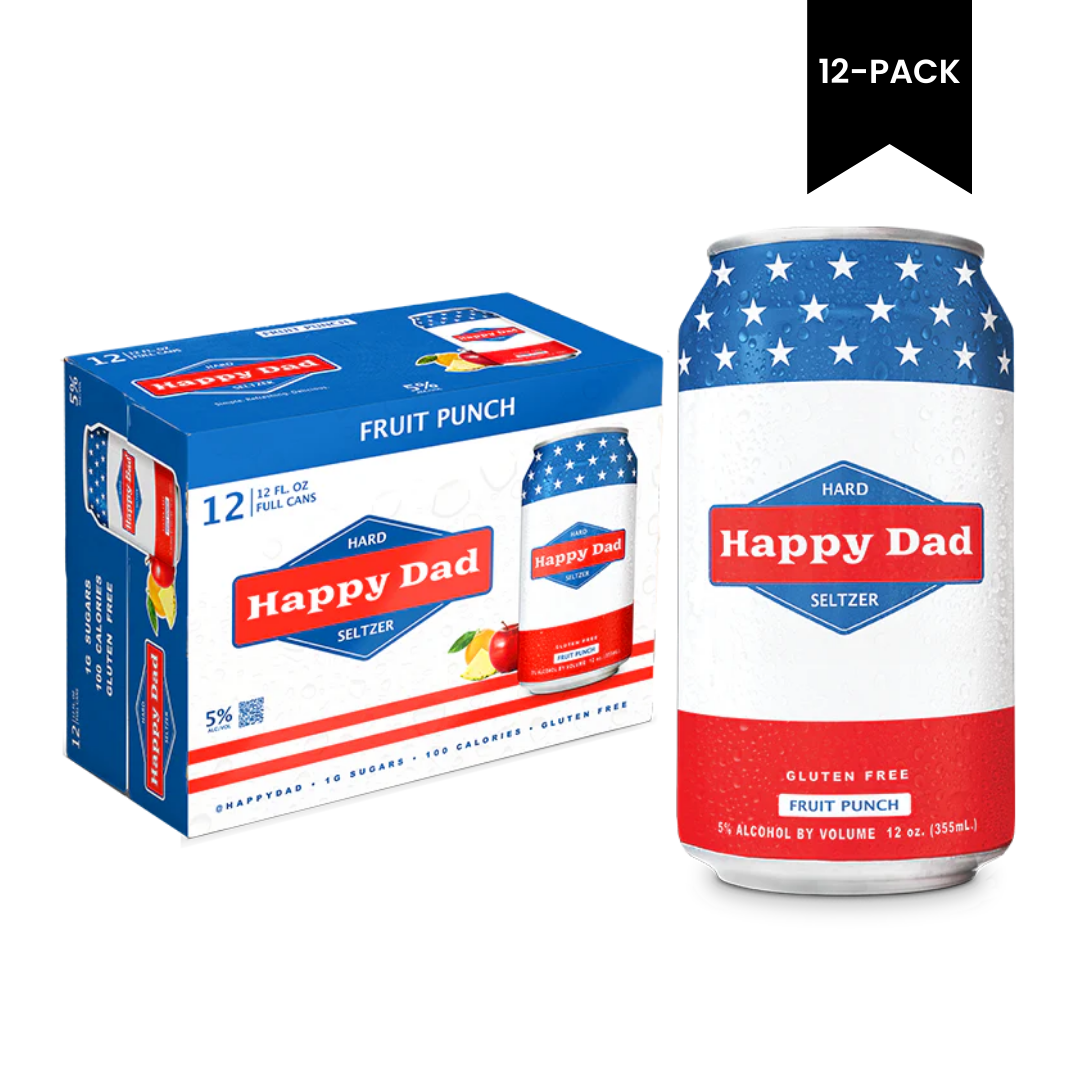 Happy Dad Fruit Punch Hard Seltzer 12x12oz Cans