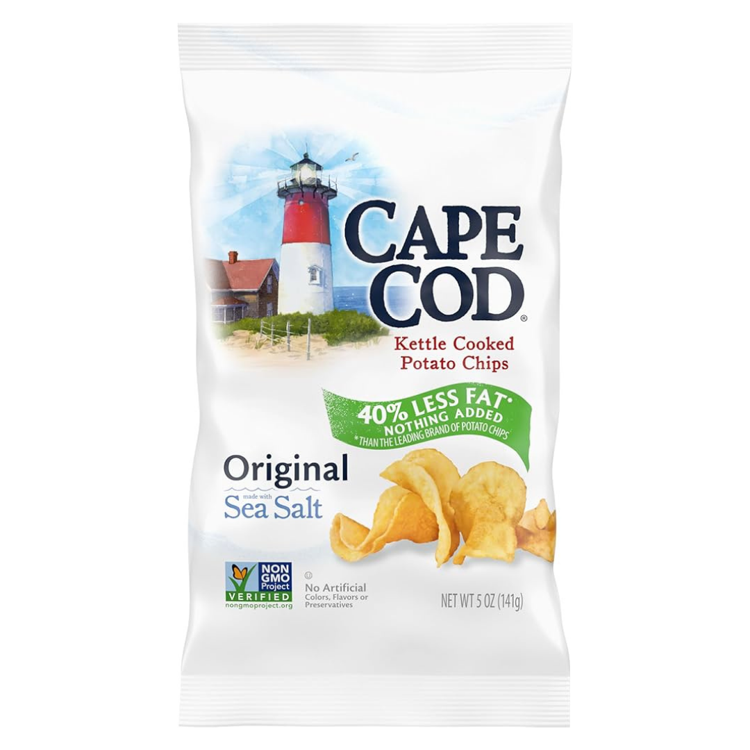 Cape Cod Sea Salt 40% Less Fat Potato Chips 5oz Bag