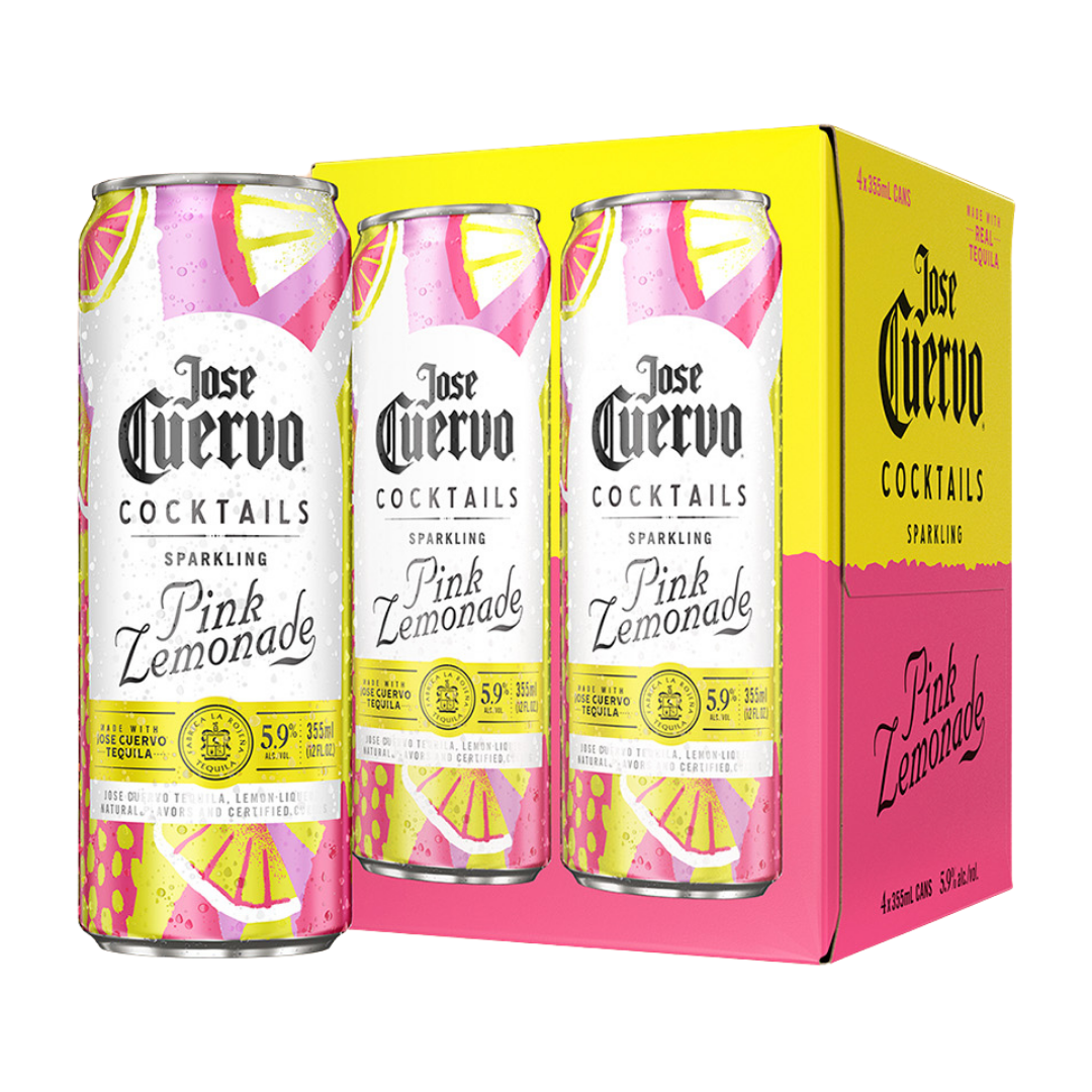 Jose Cuervo Pink Lemonade Cocktails 4x355ml Cans