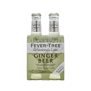 Fever Tree Light Ginger Beer 4x200ml Bottles