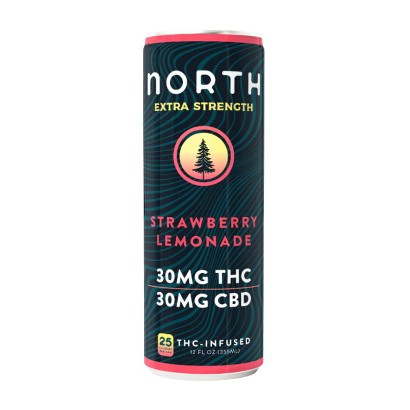 North Strawberry Lemonade THC 30mg 12oz Can
